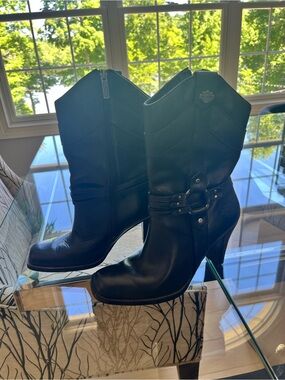 Harley-Davidson Black Leather Simone boots